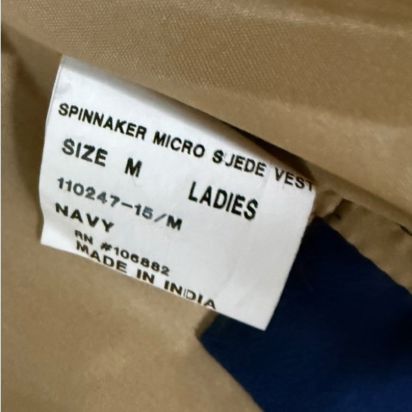 Equine Couture Navy Quilted Riding Vest Women’s M Equestrian Micro Suede NWOT - Picture 9 of 9